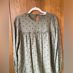 Zara Swiss Dot Tunic/Blouse/Dress